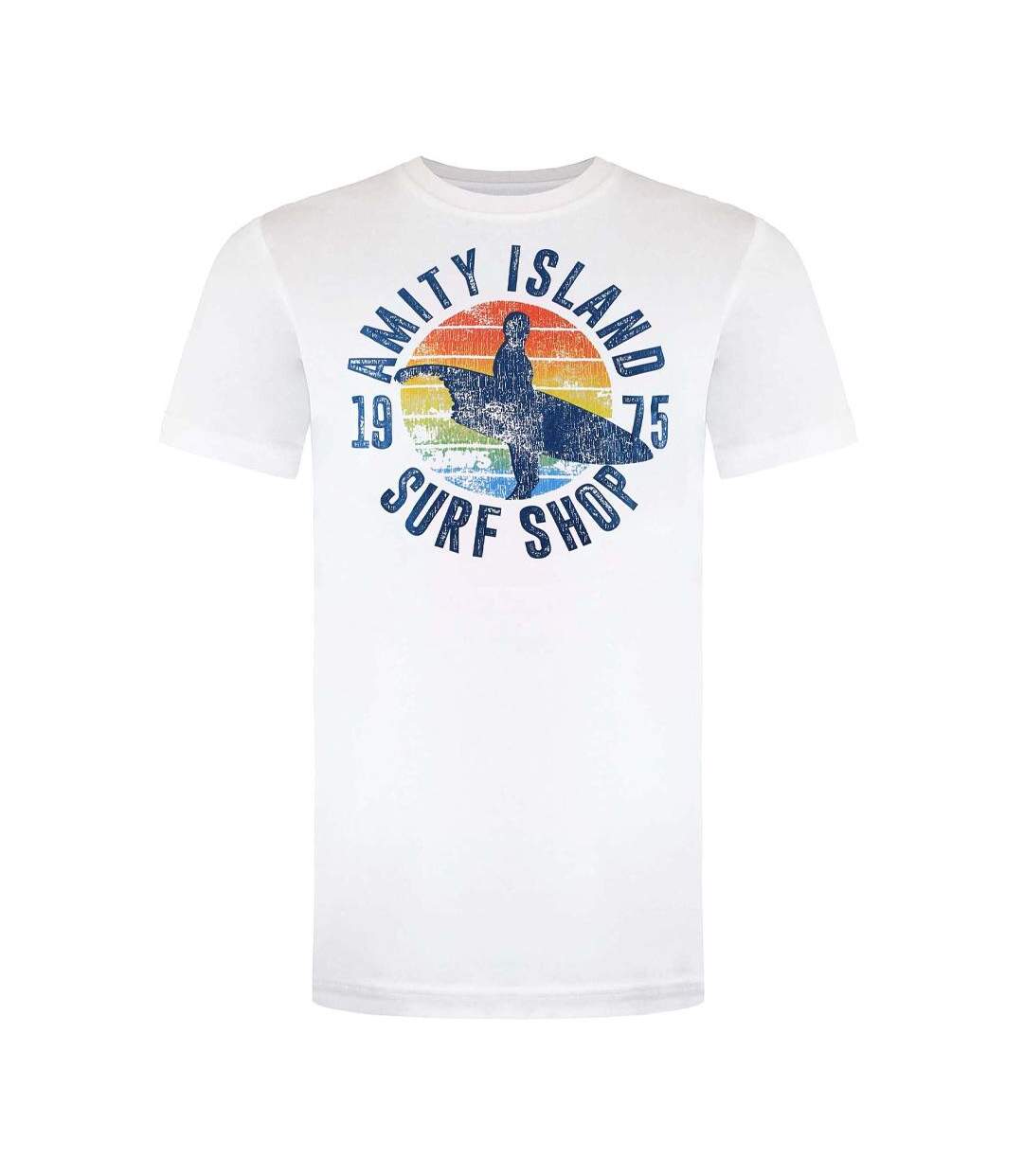 T-Shirt blanc homme jaws amity surf shop-1
