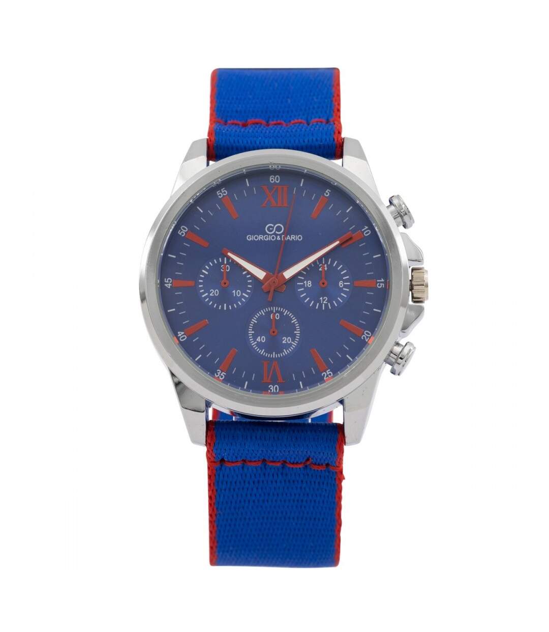 Belle Montre Homme Tissu Bleu GIORGIO