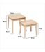 Ensemble de 2 tables à café gigognes effet bois naturel ABANA - Beige-4
