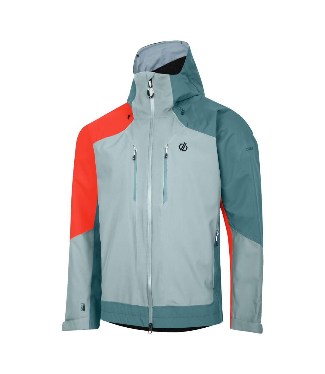 Mens Arising Waterproof Jacket Trail Blaze Orange Slate Mediterranean Green Dare 2B-3