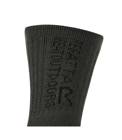 Regatta Mens Blister Protection II Socks (Pack of 2) (Black/Electric Lime) - UTRG5823