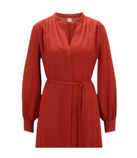 Robe Mi-longue Dibanora Femme Rouge Boss
