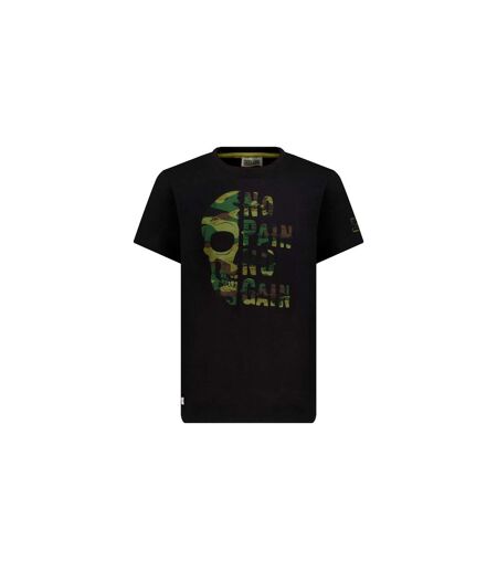 T-Shirt col rond avec tête de mort motif camouflage CONNOR