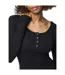 Haut Motif/style Côtelé Femme Noir Pieces-4