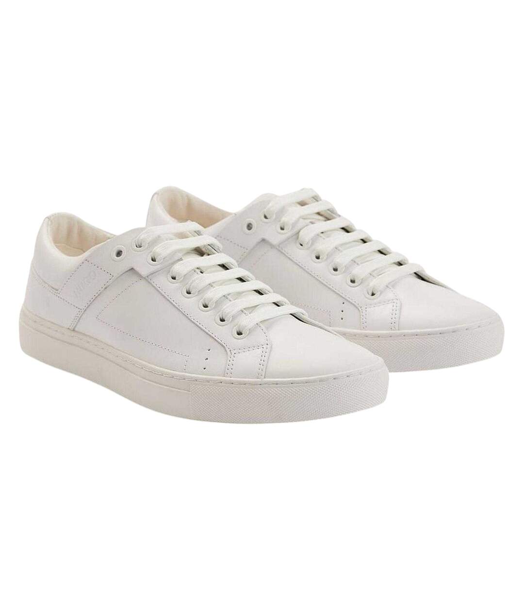 Mens Futurism Leather Trainers White Hugo-4