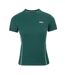 Womens/ladies Contrast Detail Tennis T-shirt Forest Green Slazenger-1