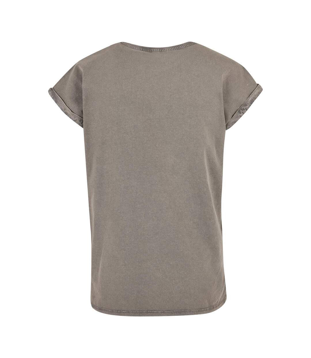 T-shirt Motif/style Délavé À L'acide Femme Anthracite Build Your Brand-2