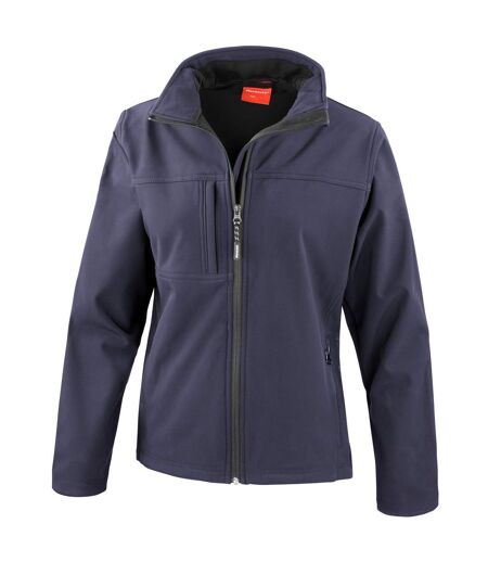 Result Womens Softshell Premium 3 Layer Performance Jacket (Waterproof, Windproof & Breathable) (Navy Blue) - UTBC2045
