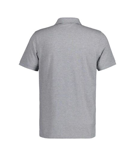 Polo Style Ton Sur Ton Shield Homme Gris Gant