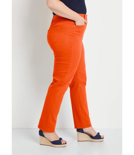 Pantalon droit 5 poches coton stretch