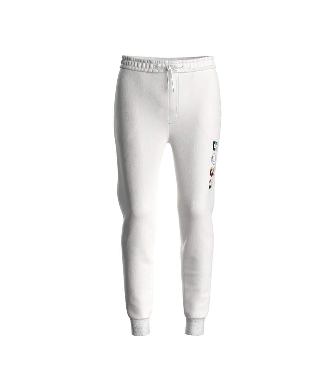 Mens Skedigital Gradient Logo Tracksuit Bottoms White Boss-2