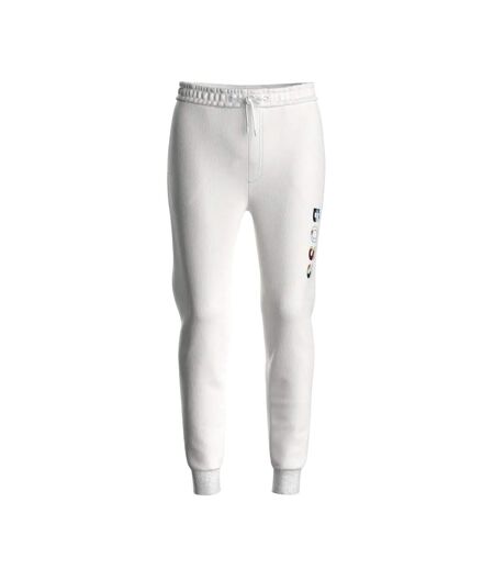 Mens Skedigital Gradient Logo Tracksuit Bottoms White Boss