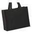 Premium stand-up canvas recycled shopper bag 33cm x 16cm x 27cm black Nutshell