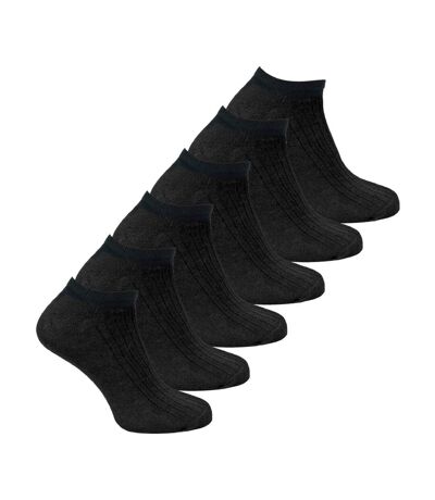 6 Pack Mens 100% Cotton Soft Breathable Ankle Trainer Socks