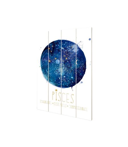 Summer Thornton - Plaque SIGNS OF THE ZODIAC (Blanc / Bleu / Jaune) (40 cm x 59 cm) - UTPM6591