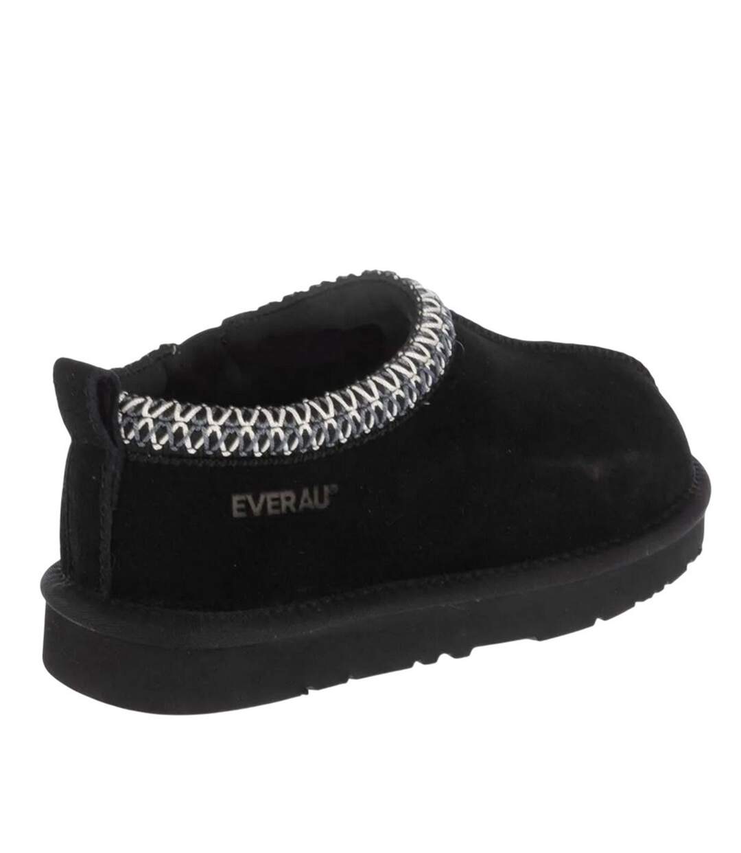Womens/ladies Wigeon Cow Suede Slippers Black EverAu-2
