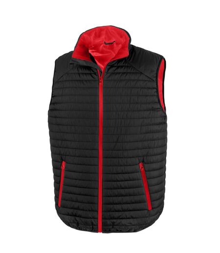 Result Unisex Adult Thermoquilt Vest (Black/Red) - UTRW9638