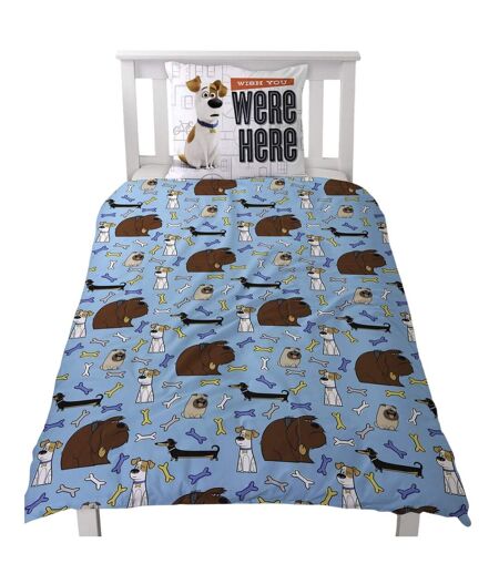Reversible Duvet Set Blue White Brown The Secret Life Of Pets