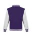 Blouson D'université Adulte Violet Blanc Awdis-2