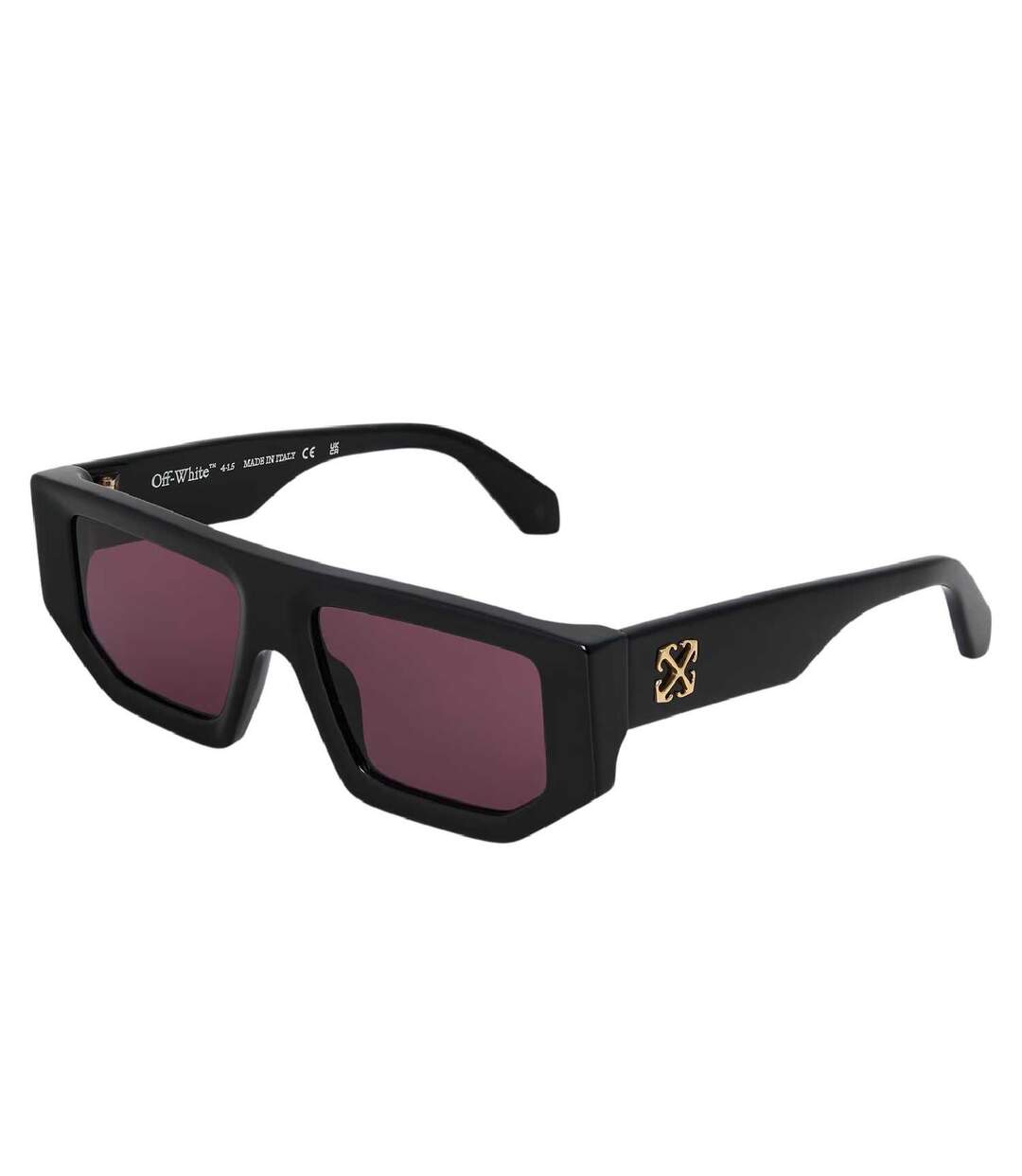 Womens/ladies Vancouver Rectangular Sunglasses One Size Black Burgundy Off White-1