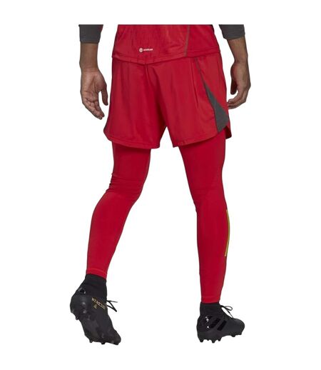 Mens Compression Base Layer Leggings Red Adidas