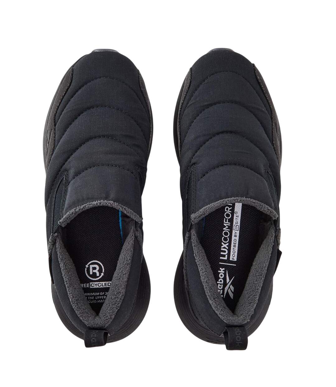 Womens/ladies Dmx Slip-in Flat Trainers Black Grey Reebok-3