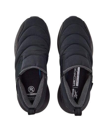 Womens/ladies Dmx Slip-in Flat Trainers Black Grey Reebok
