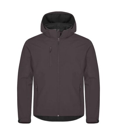Mens Classic Soft Shell Jacket Dark Grey Clique