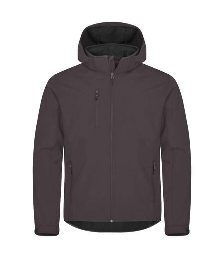 Mens Classic Soft Shell Jacket Dark Grey Clique