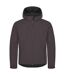 Mens Classic Soft Shell Jacket Dark Grey Clique-1