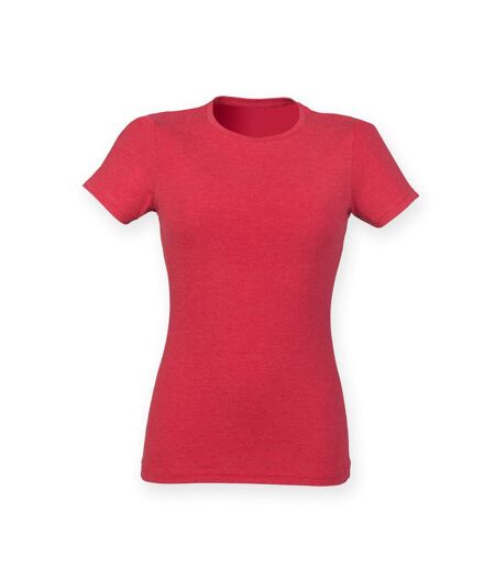 Skinni Fit Womens/Ladies Triblend Short Sleeve T-Shirt (Red Triblend) - UTRW4729