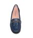 Boulevard Womens/Ladies Action Leather Tassle Loafers (Navy) - UTDF1910