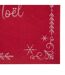 Lot de 6 sets de table de Noël en feutrine - L. 45 x 30 cm - Rouge