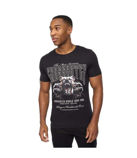 Mens dogz t-shirt black Crosshatch