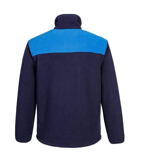 Mens pw2 fleece jacket navy/royal blue Portwest