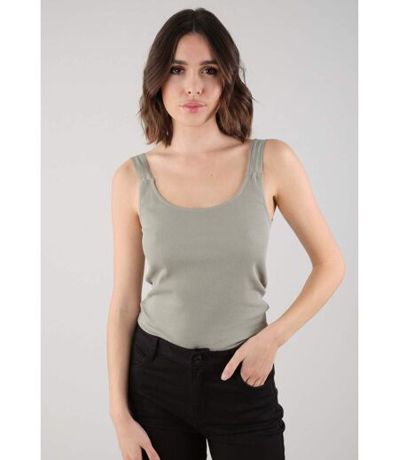 Débardeur en maille côtelée pour femme YLLA