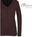 MAYFLOWER NATALI2 — T-shirt manches longues marron choco : douceur et confort en pur coton-4