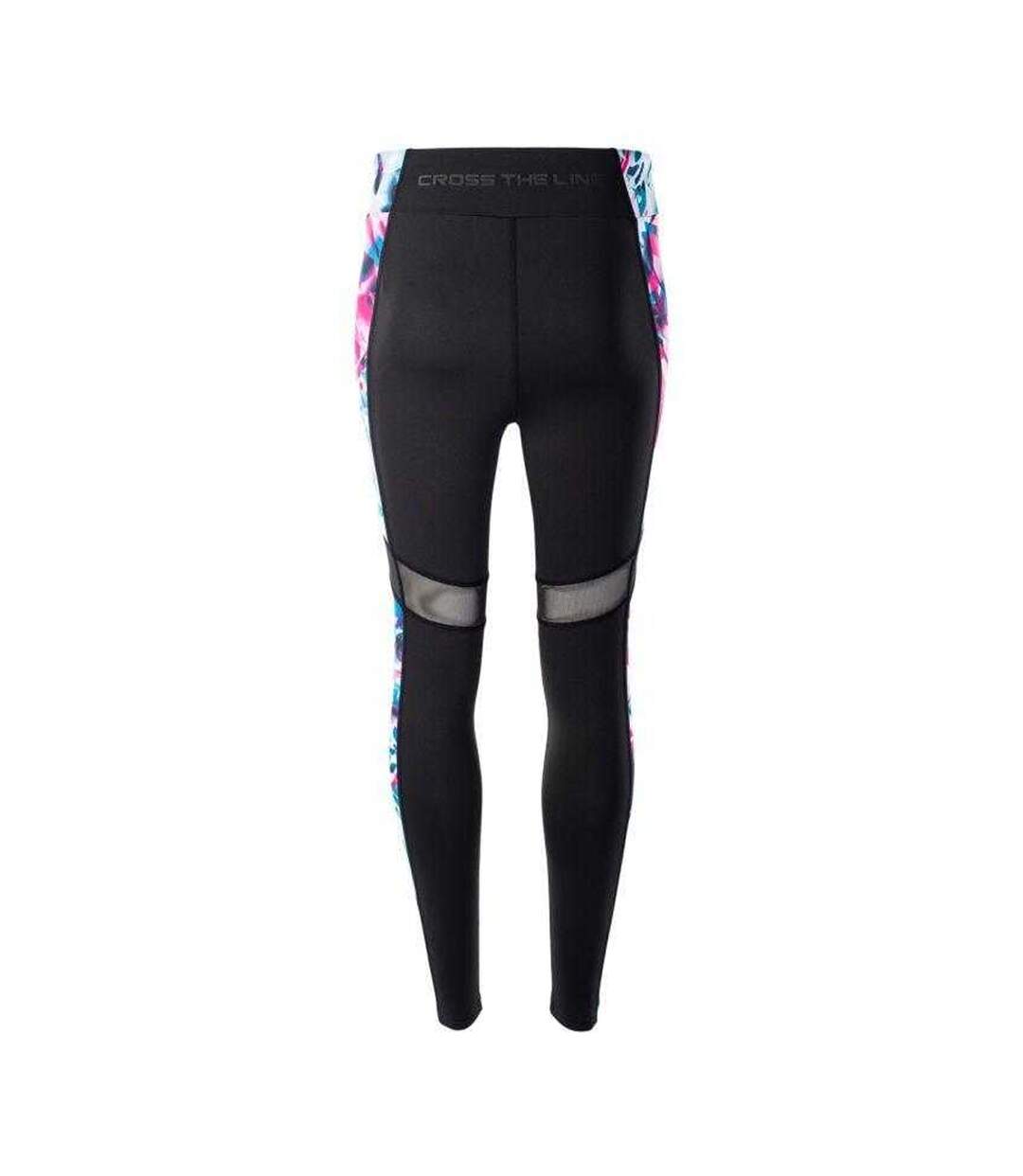 Womens/ladies Malia Leggings Black Multicoloured IQ-2