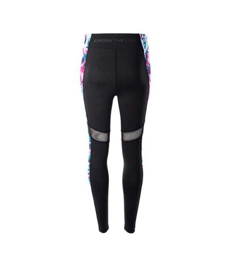 Womens/ladies Malia Leggings Black Multicoloured IQ