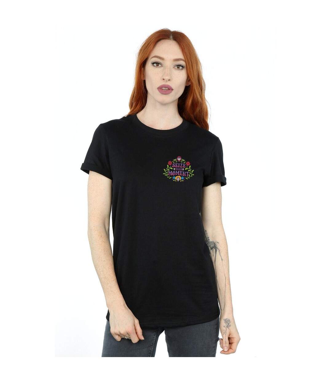 Disney - T-shirt COCO SEIZE YOUR MOMENT - Femme (Noir) - UTBI16413-2
