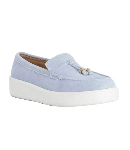 Womens/ladies Gasket Tassel Loafers Blue Dune London
