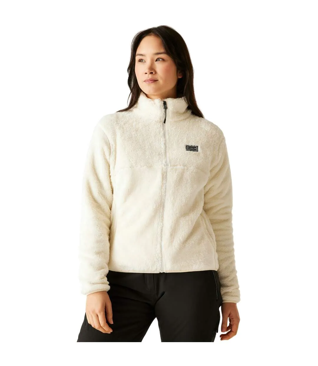 Womens/ladies Gnarly Fleece Top Egret Dare 2B-1