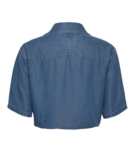 Chemise Motif/style Court Femme Bleu Moyen Tommy Jeans