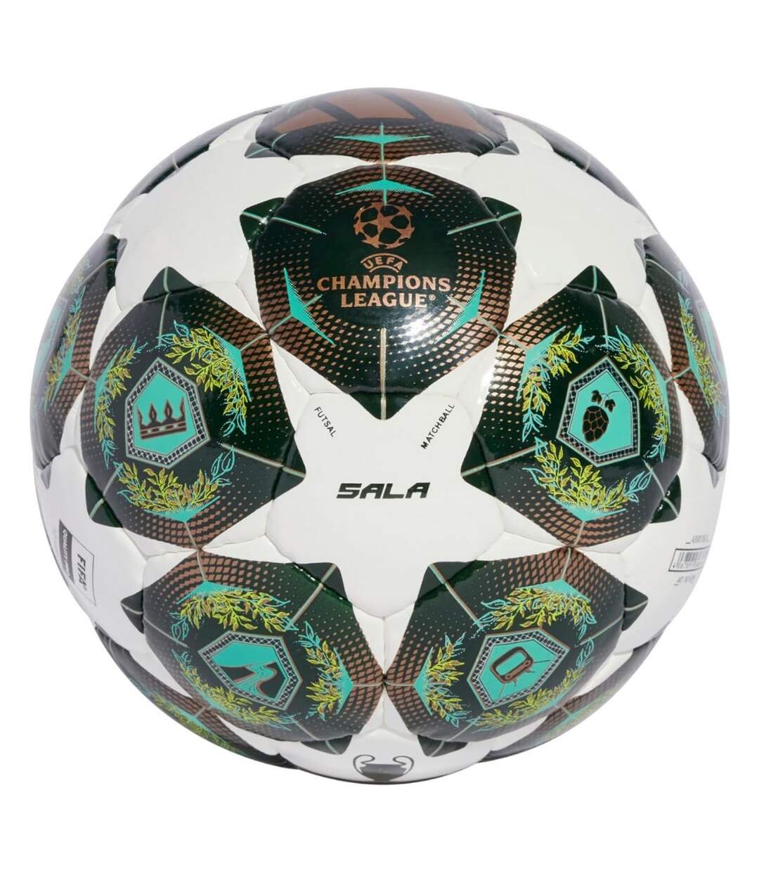 Ballon De Futsal Motif/style Ligue Des Champions De L´uefa Pro Sala Taille 4 Blanc Vert Adidas-2