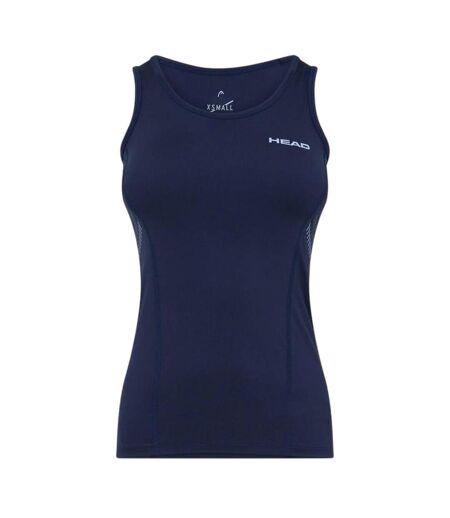 Womens/ladies Jersey Scoop Neck Slim Tank Top Blue Head