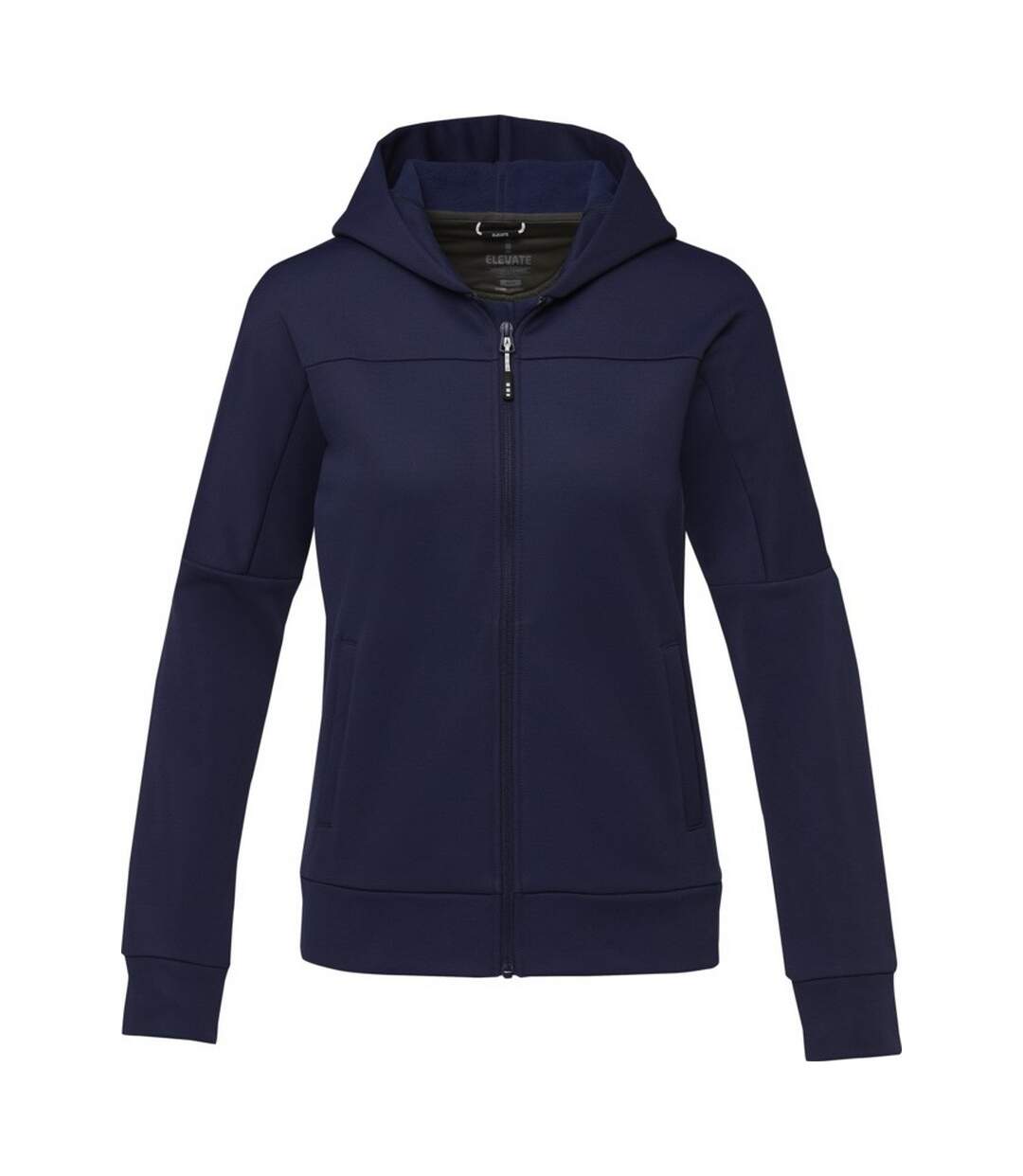 Womens/ladies nubia knitted full zip jacket navy Elevate Life