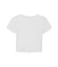 Bella + Canvas Womens/Ladies Micro-Rib Cropped T-Shirt (White)