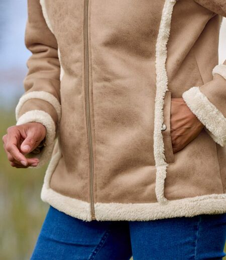 Veste Suédine Fourrée Sherpa 