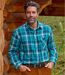 Men's Blue Checked Flannel Shirt