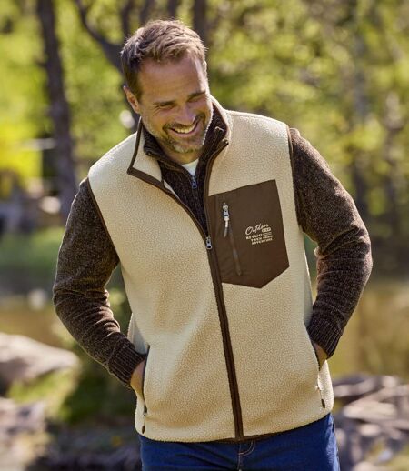 Mouwloos vest met sherpavoering